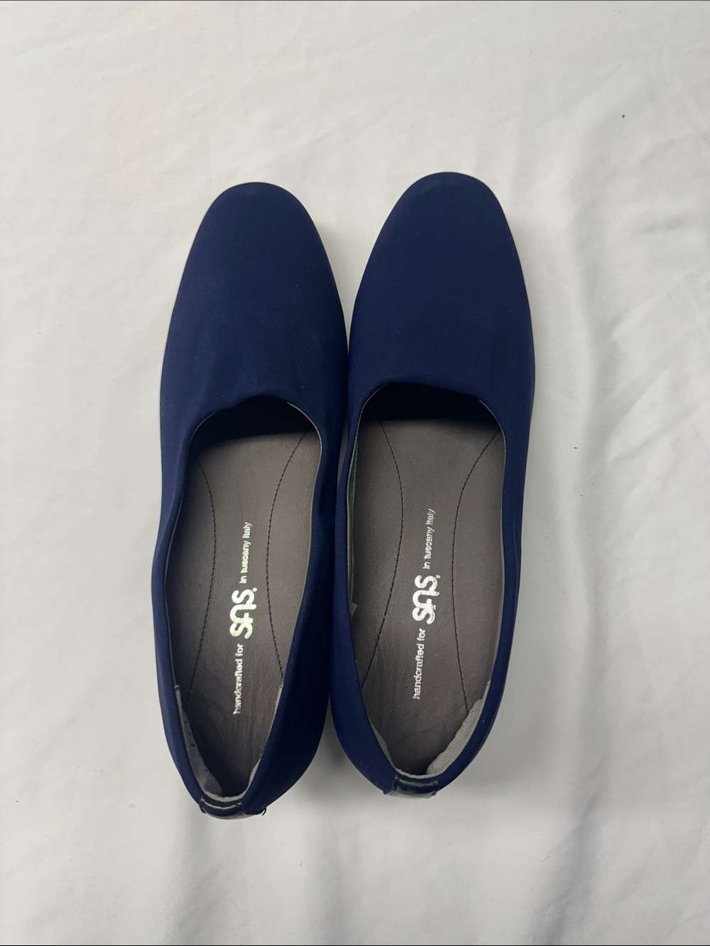 SAS Navy Blue Slip-On Comfort Ballet Flats